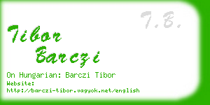 tibor barczi business card